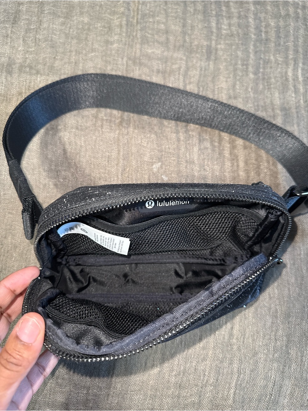 Lululemon Black Sparkly Belt Bag - Picture 3 of 3